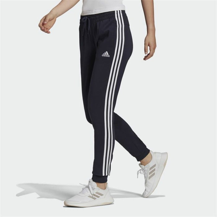 Pantalon de sport long Adidas Essentials 3 Bandas W Blue marine Femme