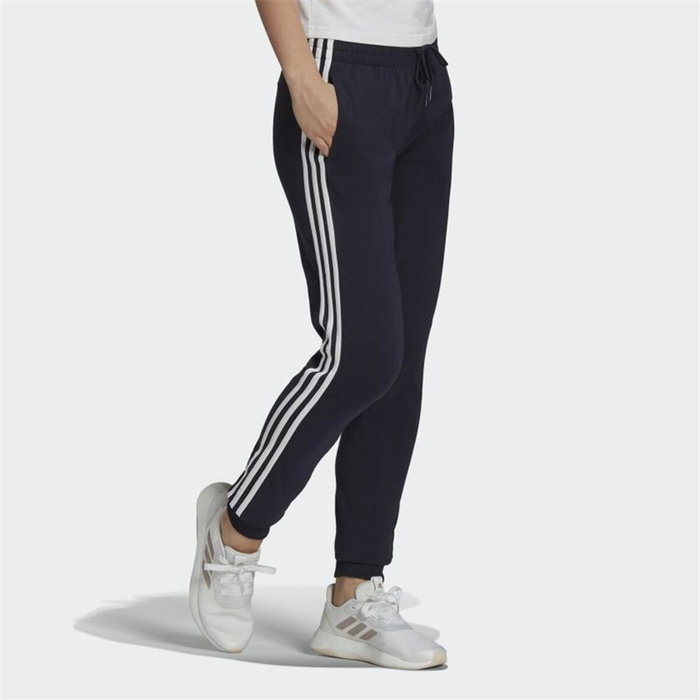 Pantalon de sport long Adidas Essentials 3 Bandas W Blue marine Femme