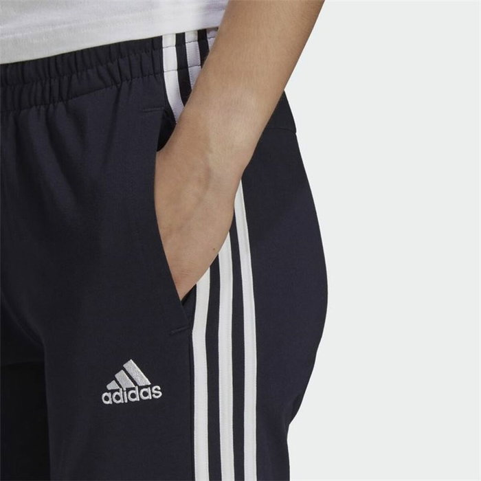Pantalon de sport long Adidas Essentials 3 Bandas W Blue marine Femme