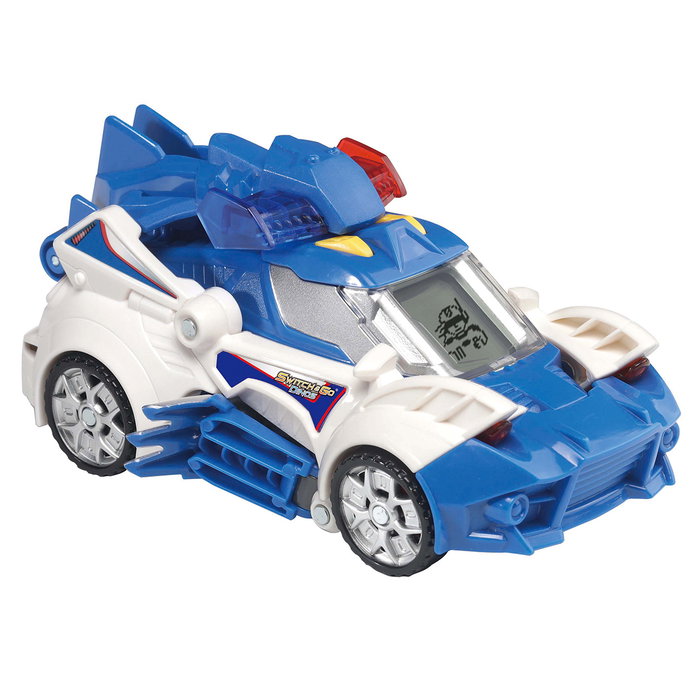 V-Tech Switch&Go Dinos Patrulla El Tericinosaurio 80-195022 - Voiture de police qui se transforme en dinosaure (Jeu en espagnol)
