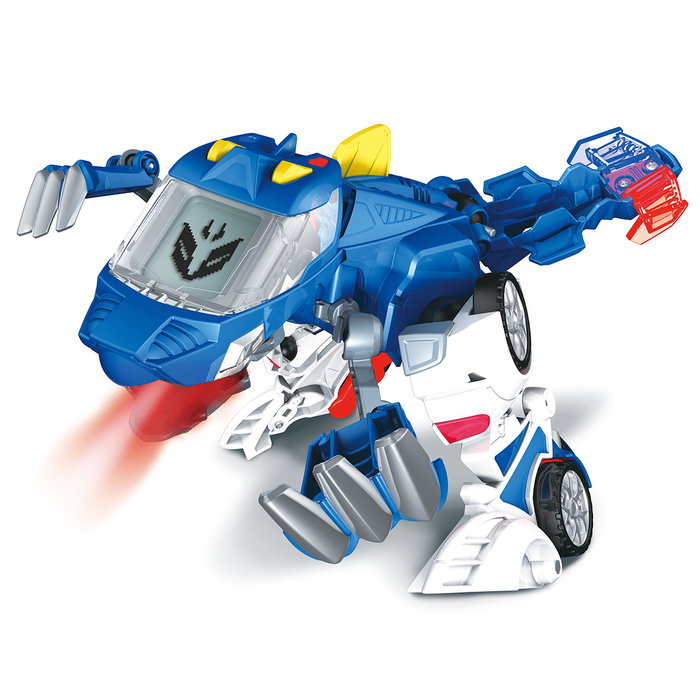 V-Tech Switch&Go Dinos Patrulla El Tericinosaurio 80-195022 - Voiture de police qui se transforme en dinosaure (Jeu en espagnol)
