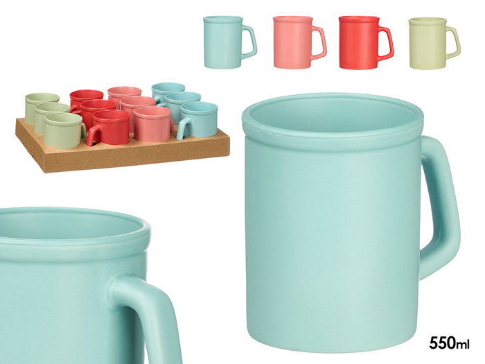 Vessia Jarra Céramique Couleurs Vives 550 ml 13x12x9 cm (Set de 24) Vessia Jarra Céramique Couleurs Vives 550 ml 13x12x9 cm (Set de 24)