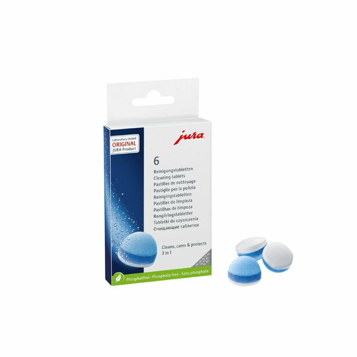 Jura Pastilles de nettoyage 3 Phases pour machine à café automatique - Lot de 6