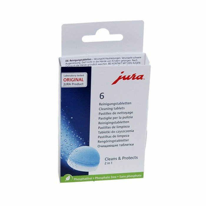 Jura Pastilles de nettoyage 3 Phases pour machine à café automatique - Lot de 6