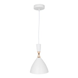 Lampe à Suspension Lia Blanc Acier 1xE27 Sans Ampoule [SKD-P127-W]