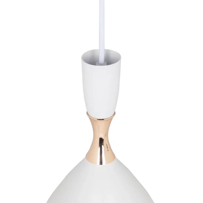 SKD - Làmpara Colgante Lia P127-W, Lampe Suspendue Métallique, Lumière LED E27, Cable Hauteur Réglable