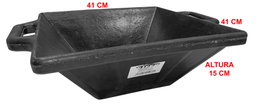 SIFER Caisse de rangement renforcée 12 L avec poignées 41x41x15cm
