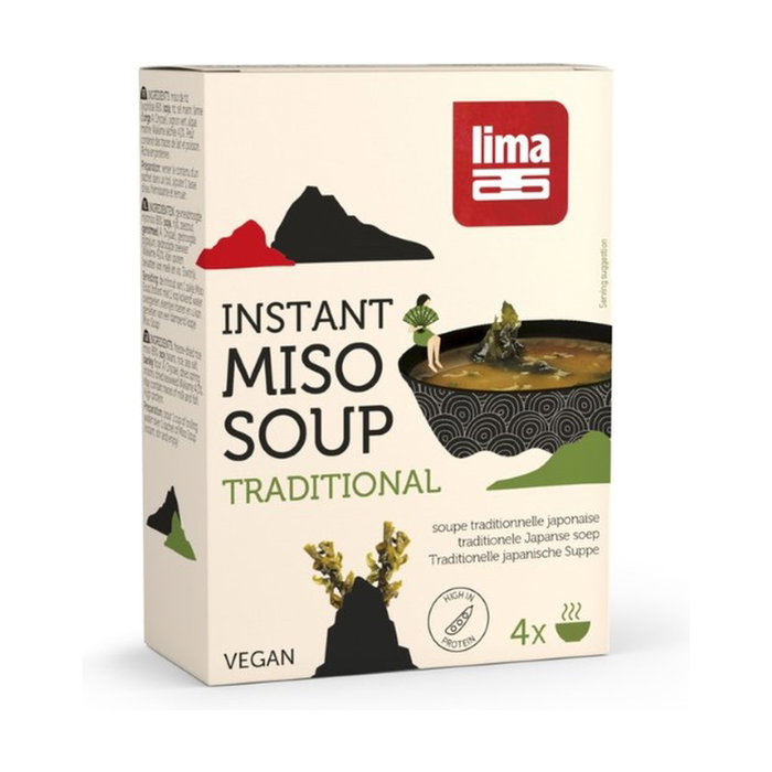 LIMA Soupe Miso Traditionnelle Instantanée BIO VEGAN 4x10g LIMA Soupe Miso Traditionnelle Instantanée BIO VEGAN 4x10g