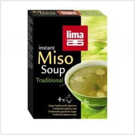 LIMA Soupe Miso Traditionnelle Instantanée BIO Vegan, 4 x 10g