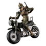 Megahouse G.M.G Mobile Suit Gundam Figurine PVC Principauté de Zeon Soldat Général avec Motocyclette 10cm Exclusive
