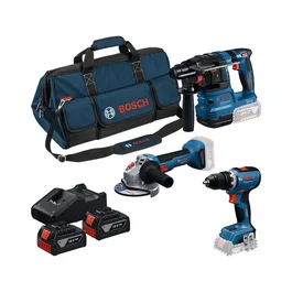 Bosch Pack 3 outils 18V avec 2 batteries 4 Ah et chargeur