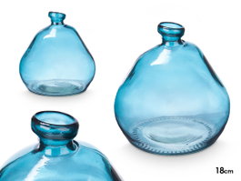 GIFTDECOR Bouteille basse irrégulière turquoise