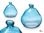 Giftdecor Bouteille Basse Irrégulière Turquoise 17 x 18 x 17 cm Verre (Set de 6)