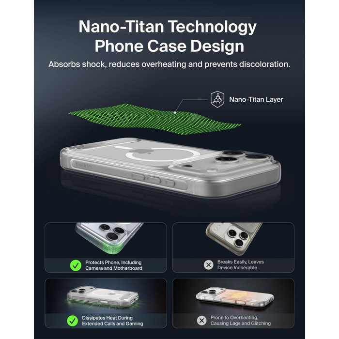 Belkin Clear Mag.Case pour iPhone 18/17 Pro Max transparent MSA077hqCL