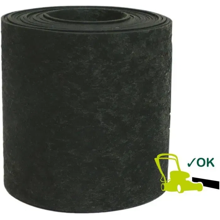 Garden Id Bordure de jardin GARDEN ID Eco Border en caoutchouc recyclé 5 mètres, hauteur 20 cm, flexible, indestructible, pose droite ou courbe