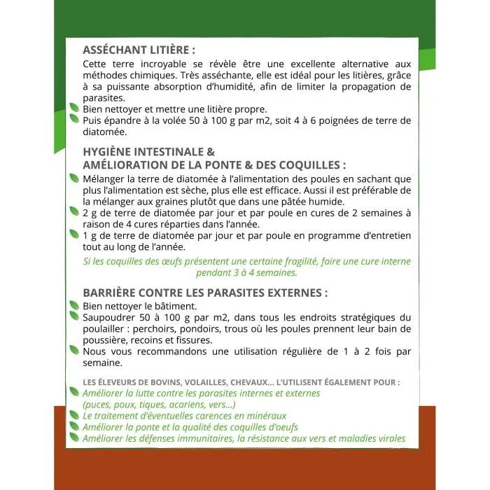 Terra Nostra - 161407 - Terre de Diatomée Qualité Alimentaire, Poudre pour Basse-Cour, Assèche Litière, Améliore Ponte, Barrière Parasites, Agriculture Biologique, 300 g Terra Nostra - 161407 - Terre de Diatomée Qualité Alimentaire, Poudre pour Basse-Cour, Assèche Litière, Améliore Ponte, Barrière Parasites, Agriculture Biologique, 300 g