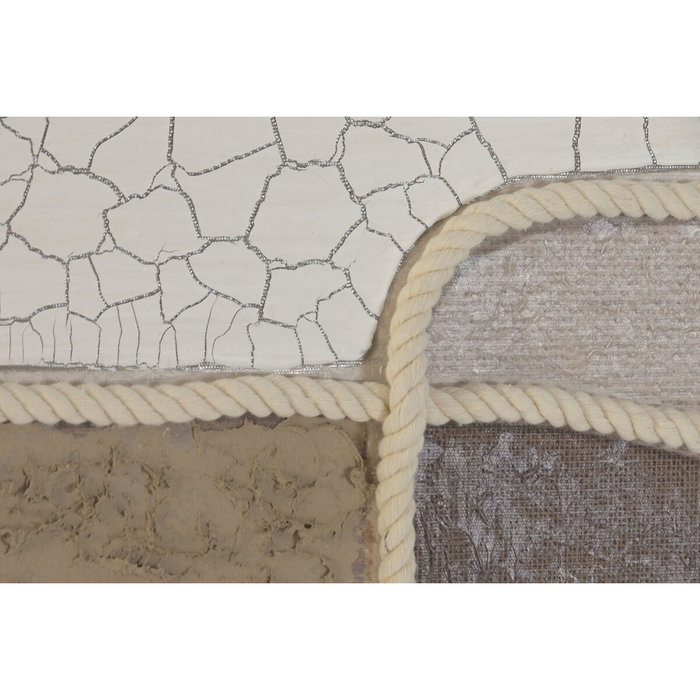 Toile Home ESPRIT Blanc Beige Abstrait Urbaine (2 Unités)