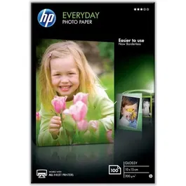 HP Papier Photo Glossy CR757A - 100 Feuilles - 200g/m² - 10x15 cm - Blanc