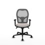 Piqueras y Crespo Chaise de Bureau Jorquera, Assise Blanche et Dossier Gris