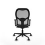 Piqueras y Crespo Chaise de Bureau Jorquera, Assise Blanche et Dossier Gris