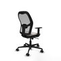 Piqueras y Crespo Chaise de Bureau Jorquera, Assise Blanche et Dossier Gris