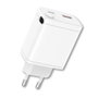 Qcharx Juno Chargeur USB-C et USB-A 20W Double Sortie avec câble Type C