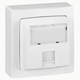 Legrand Prise RJ45 Cat.6 FTP 9 Contacts, Montage en Saillie Complet, Blanc, SON-086047