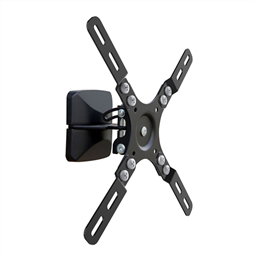 Elbe SP-1942-I - Support mural inclinable pour téléviseurs 19 à 42 pouces (VESA 50x50 à 200x200), inclinaison 10°, rotation 90°, capacité 10 kg, noir