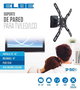 Elbe SP-1942-I - Support mural inclinable pour téléviseurs 19 à 42 pouces (VESA 50x50 à 200x200), inclinaison 10°, rotation 90°, capacité 10 kg, noir