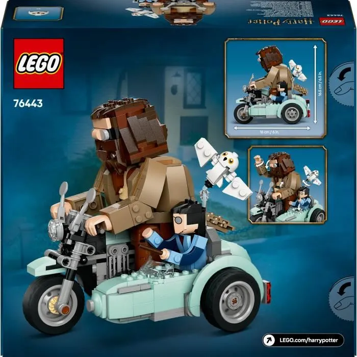 LEGO 76443 Harry Potter La balade en moto de Hagrid et Harry - Jeu de construction 617 pièces avec figurines 9 ans