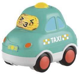 Tachan Taxi Jouet Éducatif pour Enfants d'Âge Préscolaire avec Lumières et Sons, 6 Langues (Anglais, Français...), Recommandé +12 Mois