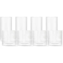 Bodum Douro - Set de 4 verres à whisky et 4 verres à gin tonic double paroi - Verres whisky 0.3 L et gin tonic 0.28 L