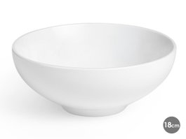 VESSIA Bol en porcelaine blanche ronde 18cm
