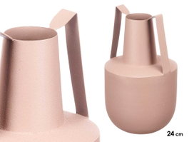 GIFTDECOR Jarron Acero Doble Asa Arena Pastel
