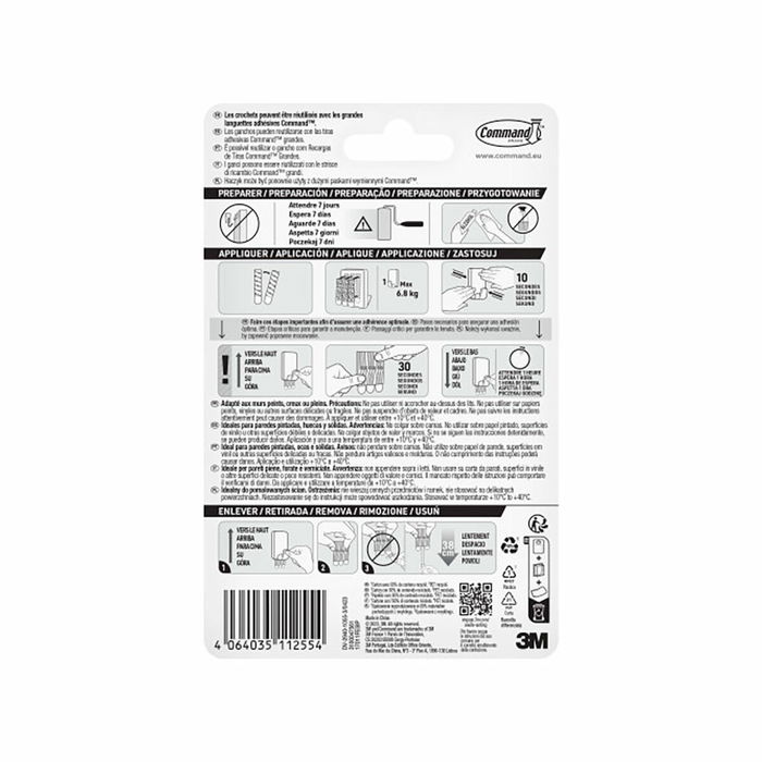 Crochet pour suspendre 3M 6,8 kg Blanc Plastique (1 Unité) Crochet pour suspendre 3M 6,8 kg Blanc Plastique (1 Unité)