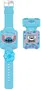 Kids Licensing Montre éducative Stitch avec 5 jeux (memory, morpion), apprentissage de l'heure, chronomètre, 10 fonds d'écran, LAS4163