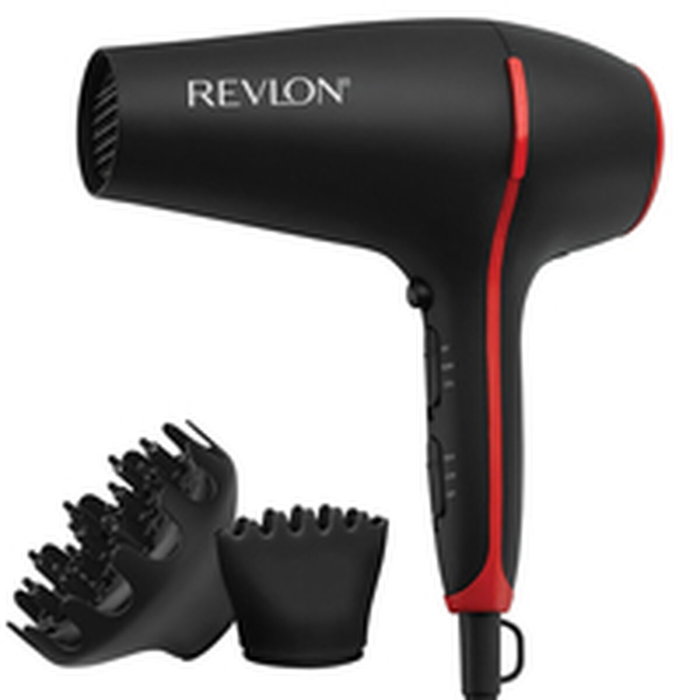 Revlon RVDR5317E Sèche-cheveux 2000W Smoothstay avec diffuseur volumateur et ioniseur d'air, 3 réglages chaleur/2 vitesses, traitement à l'huile de coco