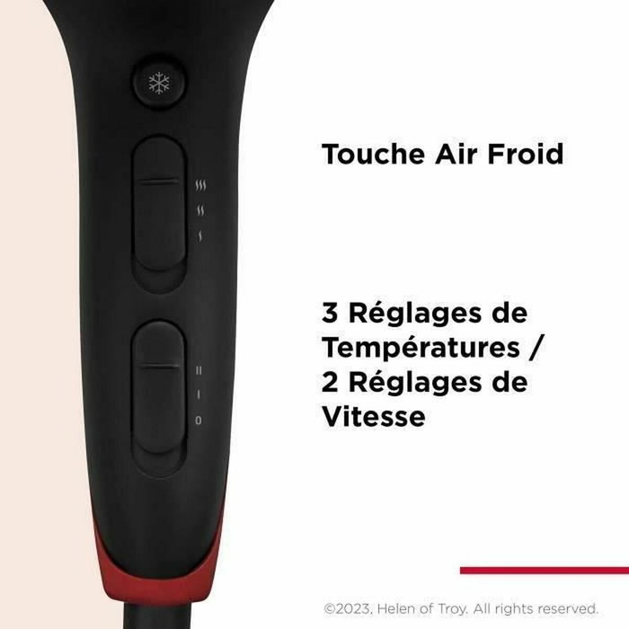 Revlon RVDR5317E Sèche-cheveux 2000W Smoothstay avec diffuseur volumateur et ioniseur d'air, 3 réglages chaleur/2 vitesses, traitement à l'huile de coco