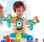 Hape - Jeu de balance mathématique Monster en bois, éducatif, dimensions 38.2x18x14.2cm, à partir de 3 ans