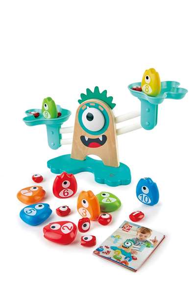 Hape - Jeu de balance mathématique Monster en bois, éducatif, dimensions 38.2x18x14.2cm, à partir de 3 ans Hape - Jeu de balance mathématique Monster en bois, éducatif, dimensions 38.2x18x14.2cm, à partir de 3 ans