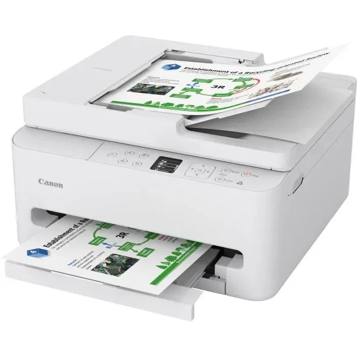 Canon PIXMA TS7550i - Imprimante multifonction jet d'encre avec Wi-Fi et écran tactile - Blanc