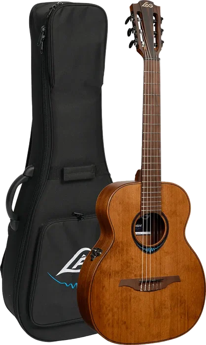 LAG Guitare Acoustique Folk Nylon Electroacoustique Travel Blue Wave 1 - Marron LAG Guitare Acoustique Folk Nylon Electroacoustique Travel Blue Wave 1 - Marron