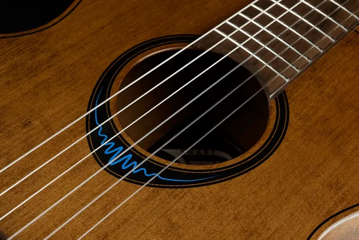LAG Guitare Acoustique Folk Nylon Electroacoustique Travel Blue Wave 1 - Marron LAG Guitare Acoustique Folk Nylon Electroacoustique Travel Blue Wave 1 - Marron