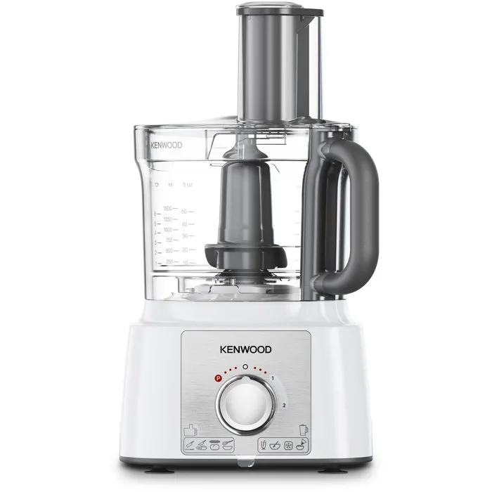 Kenwood MultiPro Express FDP65.450WH - Robot multifonction 1000 W - Bol 3 L - 2 vitesses + Pulse - Blender 1,5 L inclus - Blanc