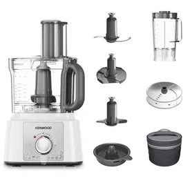 Kenwood MultiPro Express FDP65.450WH - Robot multifonction 1000 W - Bol 3 L - 2 vitesses + Pulse - Blender 1,5 L inclus - Blanc