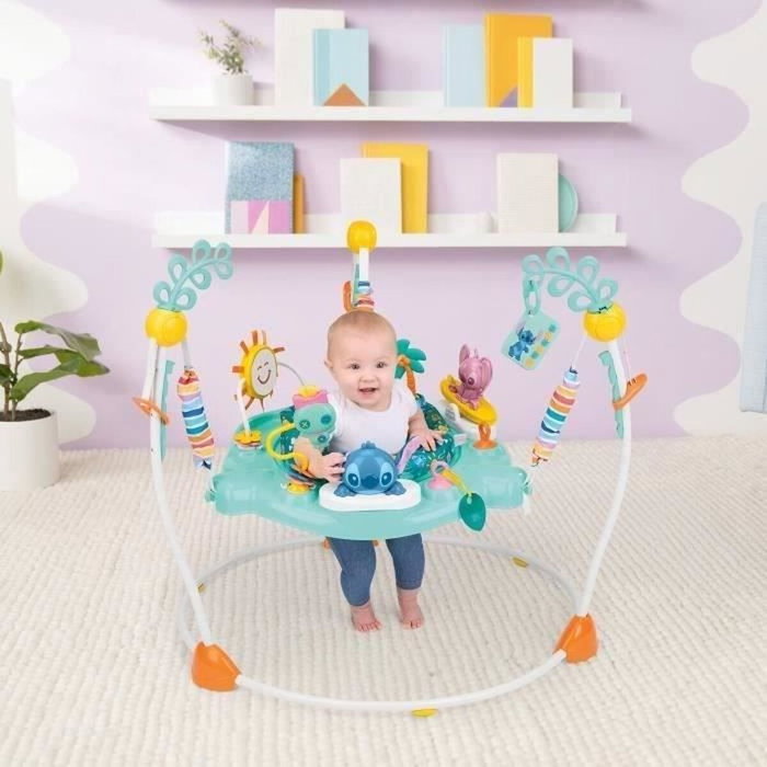 Bright Starts Disney Baby Stitch - Centre d'activités et siège sauteur évolutif