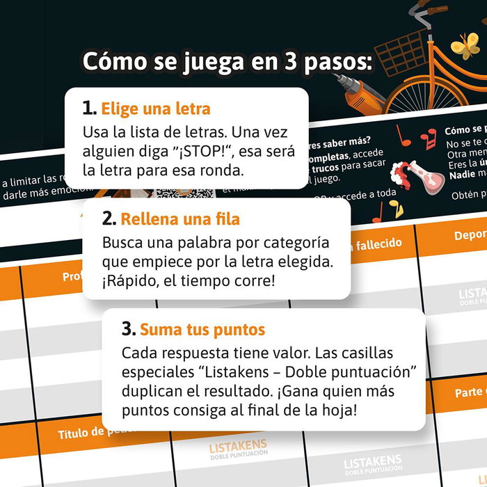 Sd games Jeu de société Listos, Listas y Listakens Edición Clásica