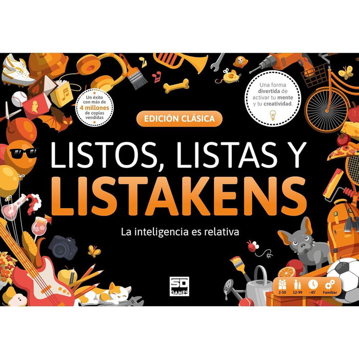 SD GAMES Juego mesa Listos Listas y Listakens - Jeu de société en espagnol pour 2+ joueurs, à partir de 12 ans, durée 45 min, jeu de rapidité et de lettres