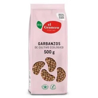 EL GRANERO Pois chiches bio 500 g - Légumineuse biologique, vegan, sans lactose EL GRANERO Pois chiches bio 500 g - Légumineuse biologique, vegan, sans lactose