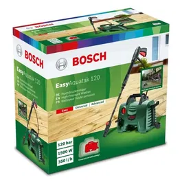 Bosch EasyAquatak 120 - Nettoyeur haute pression 120 bar, 1500 W, débit 350 L/h, avec rangement accessoires, pour voiture et jardin